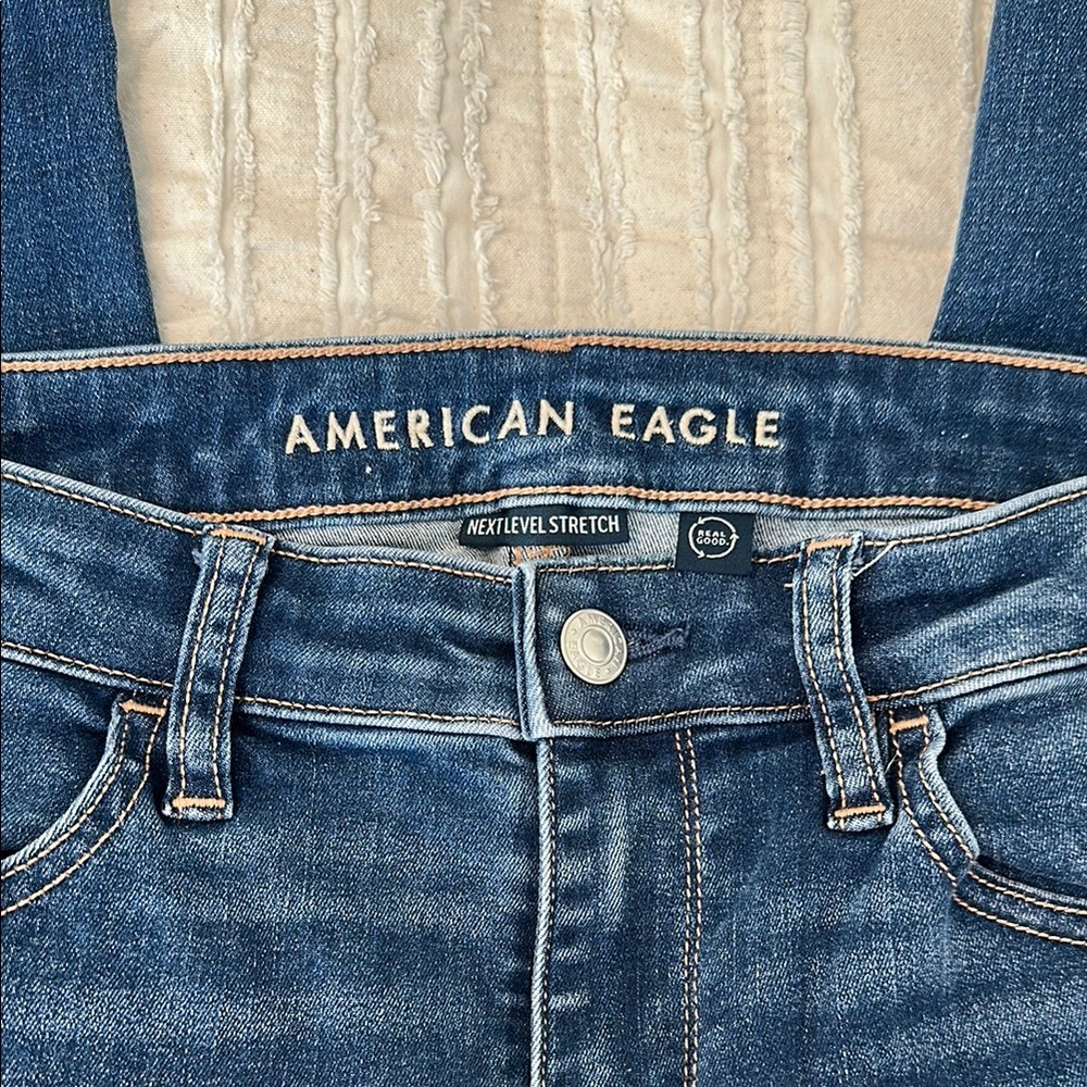 American Eagle Outfitters Dark Blue High Rise Jeggings - Picture 5 of 8